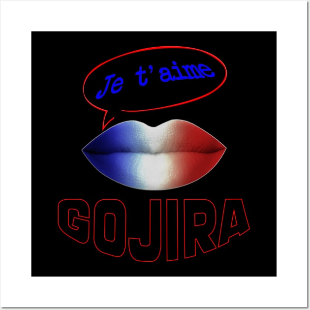 JE TAIME FRENCH KISS GOJIRA Wall Art by ShamSahid